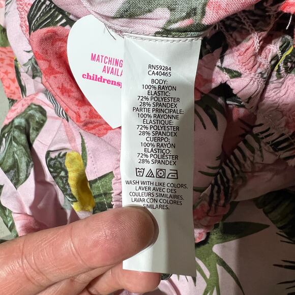 NWT The Children’s Place 2T Pink Aspen Gold Floral Dress Hawaiian Pineapple - Picture 6 of 8